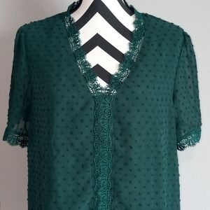 Ladies XL Green Top
